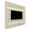 Home Painel Ripado 3D TV 75 Pol  224cm x 250cm Com LED Requinte Gelius Off White