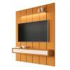 Home Painel Suspenso 180cm Para TV 75¨ Gavetas LED Liv 1.8 EDN Cedro/Cedro Off White