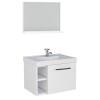 Conjunto Para Banheiro Aço Gabinete com Espelho Amora 50 Cozimax Branco