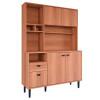 Kit Cozinha Compacta Completa 120x180cm 4 Portas 2 Gavetas Agata 1.2 Lukaliam Jequitiba