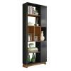 Livreiro Multiuso Moderno Drumond Lukaliam Preto/Canela