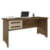 Escrivaninha Mesa Escritório 160cm 2 Gavetas Cannes RV Móveis Freijo/Off White