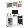 Mesa Para Computador Com Nicho Parede 125cm Gaveta Million Patrimar Branco