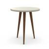 Mesa de Apoio Retrô Pés Palito 53 X 53 X 63 Legs Patrimar Off White