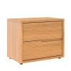 Mesa de Cabeceira 2 Gavetas Cava 100% MDF Concept Robel Freijo Frisado