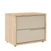 Mesa de Cabeceira 2 Gavetas Cava 100% MDF Concept Robel Hanover/Fendi Liso
