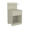 Mesa de Cabeceira 40x74cm com 1 Gaveta e Prateleira Mavie Patrimar Off White