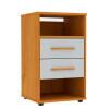 Mesa de Cabeceira 2 Gavetas Monet Mirarack Cedro/Off White