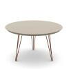 Mesa de Centro Redonda Pés de Ferro 67 x 67 x 38 Evolution Patrimar Off White