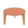 Mesa de Centro MDF Usinado Florida 55cm Lukaliam  Luanda/Freijo