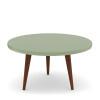 Mesa de Centro Redonda Retrô Pés Palito 67 x 67 x 38 Legs Patrimar Alecrim