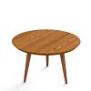 Mesa de Centro Retrô Pés Palito Luna 59 x 59 x 32 Patrimar Cumaru