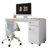 Escrivaninha Mesa Notebook Escritório Quarto 136cm Malta Lukaliam Branco