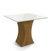 Mesa Para Sala de Jantar 90 x 90 Gabrielle Lukaliam Canela/Off White