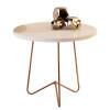 Mesa Lateral 60x60 Pés de Ferro 8005 JB Bechara Pérola/Bronze