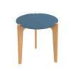 Mesa Lateral MDF Usinado Florida 50cm Lukaliam Azul Lord/Freijo
