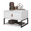 Mesa de Cabeceira Suspensa 1 Gaveta 45cm Sigma Casa D Branco