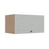 Módulo Armário Aéreo 70cm 1 Porta Basculante 100% MDF Cozinha Provence Robel Hanover/Branco Matte