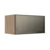 Módulo Armário Aéreo 70cm 1 Porta Basculante Vidro Reflecta Cozinha Modulada Robel Hanover