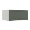 Módulo Armário Aéreo 80cm 1 Porta Basculante 100% MDF Cozinha Provence Robel Branco/Salvia Matte