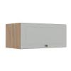Módulo Armário Aéreo 80cm 1 Porta Basculante 100% MDF Cozinha Provence Robel Hanover/Branco Matte