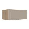 Módulo Armário Aéreo 80cm 1 Porta Basculante 100% MDF Cozinha Provence Robel Hanover/Fendi Matte