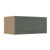 Módulo Armário Aéreo 80cm 1 Porta Basculante 100% MDF Cozinha Provence Robel Hanover/Salvia Matte