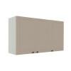 Módulo Armário Aéreo 68x120x34cm 3 Portas 100% MDF Cozinha Provence Robel Branco/Fendi Matte