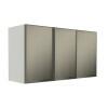 Módulo Armário Aéreo 68x120x56cm 3 Portas Vidro Reflecta Cozinha Modulada Robel Branco