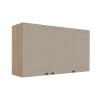Módulo Armário Aéreo 68x120x34cm 3 Portas 100% MDF Cozinha Provence Robel Hanover/Fendi Matte