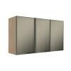 Módulo Armário Aéreo 68x120x34cm 3 Portas Vidro Reflecta Cozinha Modulada Robel Hanover