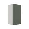 Módulo Armário Aéreo 68x35x34cm 1 Porta 100% MDF Cozinha Modulada Provence Robel Branco/Salvia Matte