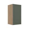 Módulo Armário Aéreo 68x35x34cm 1 Porta 100% MDF Cozinha Modulada Provence Robel Hanover/Salvia Matte