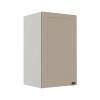 Módulo Armário Aéreo 68x40x34cm 1 Porta 100% MDF Cozinha Modulada Provence Robel Branco/Fendi Matte