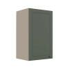 Módulo Armário Aéreo 68x40x34cm 1 Porta 100% MDF Cozinha Modulada Provence Robel Fendi/Salvia Matte