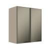 Módulo Armário Aéreo 68x60x34cm 2 Portas Vidro Reflecta Cozinha Modulada Robel Fendi