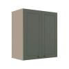 Módulo Armário Aéreo 68x60x34cm 2 Portas 100% MDF Cozinha Modulada Provence Robel Fendi/Salvia Matte