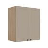 Módulo Armário Aéreo 68x60x34cm 2 Portas 100% MDF Cozinha Modulada Provence Robel Hanover/Fendi Matte