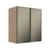 Módulo Armário Aéreo 68x60x34cm 2 Portas Vidro Reflecta Cozinha Modulada Robel Hanover
