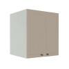 Módulo Armário Aéreo 68x60x56cm 2 Portas 100% MDF Cozinha Provence Robel Branco/Fendi Matte