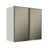 Módulo Armário Aéreo 68x70x34cm 2 Portas Vidro Reflecta Cozinha Modulada Robel Branco