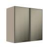 Módulo Armário Aéreo 68x70x34cm 2 Portas Vidro Reflecta Cozinha Modulada Robel Fendi
