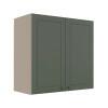 Módulo Armário Aéreo 68x70x34cm 2 Portas 100% MDF Cozinha Modulada Provence Robel Fendi/Salvia Matte
