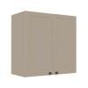 Módulo Armário Aéreo 68x70x34cm 2 Portas 100% MDF Cozinha Modulada Provence Robel Fendi/Fendi Matte