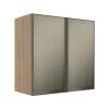 Módulo Armário Aéreo 68x70x34cm 2 Portas Vidro Reflecta Cozinha Modulada Robel Hanover