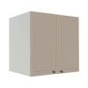 Módulo Armário Aéreo 68x70x56cm 2 Portas 100% MDF Cozinha Provence Robel Branco/Fendi Matte