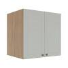 Módulo Armário Aéreo 68x70x56cm 2 Portas 100% MDF Cozinha Provence Robel Hanover/Branco Matte