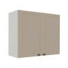 Módulo Armário Aéreo 68x80x34cm 2 Portas 100% MDF Cozinha Modulada Provence Robel Branco/Fendi Matte