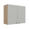 Módulo Armário Aéreo 68x80x34cm 2 Portas 100% MDF Cozinha Modulada Provence Robel Hanover/Branco Matte