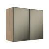 Módulo Armário Aéreo 68x80x34cm 2 Portas Vidro Reflecta Cozinha Modulada Robel Hanover